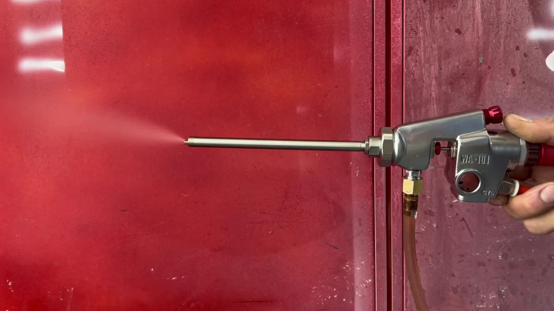 Long Rod Automatic Spray Gun for Coating The Inside of Steel Pipes/Show Video